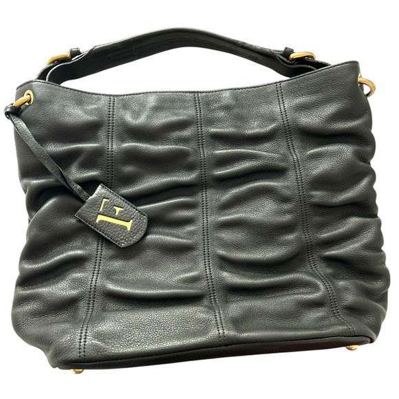 Furla Rouged Black Leather Handbag - Picture 1 of 12